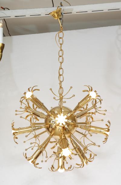 Gaetano Sciolari Gaetano Sciolari Brass Sputnik Chandelier Italy circa 1960