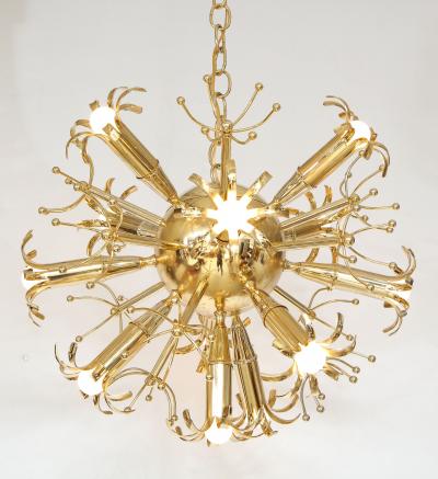 Gaetano Sciolari Gaetano Sciolari Brass Sputnik Chandelier Italy circa 1960