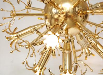 Gaetano Sciolari Gaetano Sciolari Brass Sputnik Chandelier Italy circa 1960