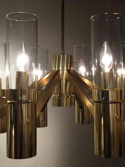 Gaetano Sciolari Gaetano Sciolari Chandelier Glass Eight Arm