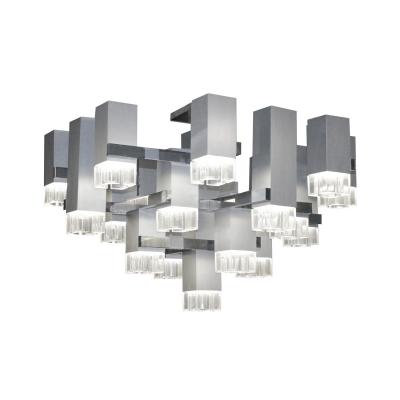 Gaetano Sciolari Gaetano Sciolari Cubist Aluminum Chandelier 1970s