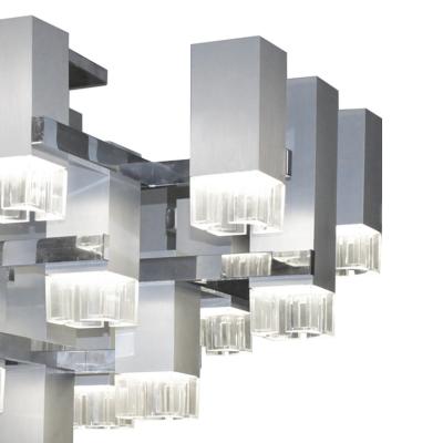 Gaetano Sciolari Gaetano Sciolari Cubist Aluminum Chandelier 1970s