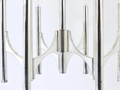 Gaetano Sciolari Gaetano Sciolari Sirius Silver Plated Mid Century Chandelier Lightolier Italy