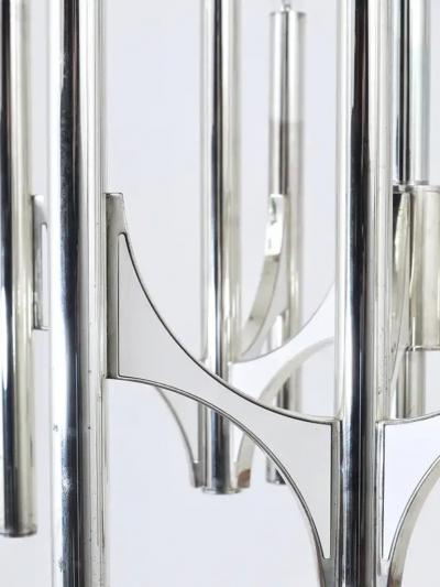 Gaetano Sciolari Gaetano Sciolari Sirius Silver Plated Mid Century Chandelier Lightolier Italy