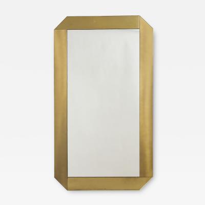 Gaetano Sciolari Gaetano Sciolari for Valenti Brushed Brass Wall Mirror Italy circa 1970