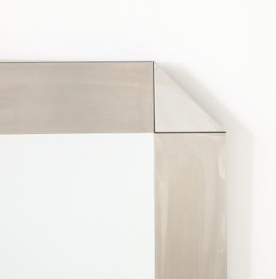 Gaetano Sciolari Gaetano Sciolari for Valenti Chrome Square Mirror Italy circa 1970
