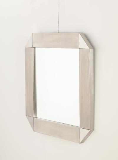 Gaetano Sciolari Gaetano Sciolari for Valenti Chrome Square Mirror Italy circa 1970