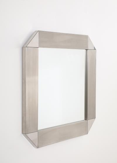 Gaetano Sciolari Gaetano Sciolari for Valenti Chrome Square Mirror Italy circa 1970