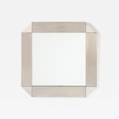 Gaetano Sciolari Gaetano Sciolari for Valenti Chrome Square Mirror Italy circa 1970