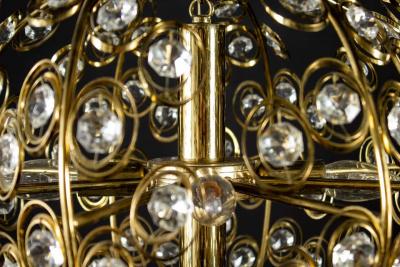 Gaetano Sciolari Globe and Diamond Crystal Midcentury Chandelier by Gaetano Sciolari 1960