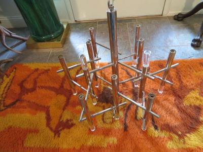 Gaetano Sciolari Gorgeous Gaetano Sciolari 1970s Chrome and Lucite Chandelier Midcentury