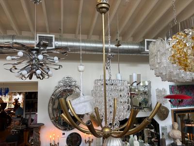 Gaetano Sciolari Italian Modern Brass Chandelier