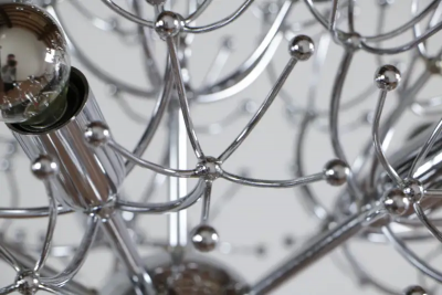 Gaetano Sciolari Italian Space Age Chrome Sputnik Chandelier Pendant Lamp by Gaetano Sciolari