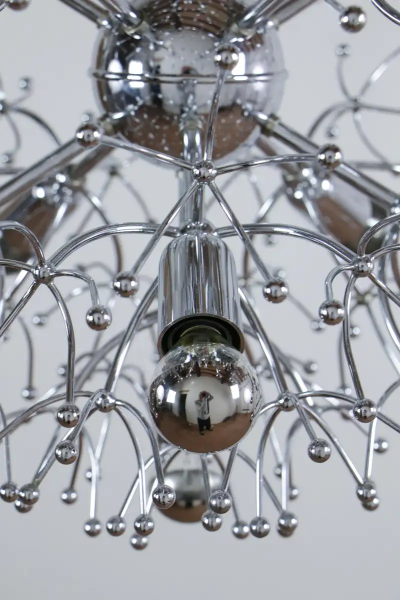 Gaetano Sciolari Italian Space Age Chrome Sputnik Chandelier Pendant Lamp by Gaetano Sciolari