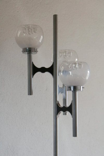 Gaetano Sciolari Italian Space Age Three Lights Floor Lamp by Gaetano Sciolari 1970s