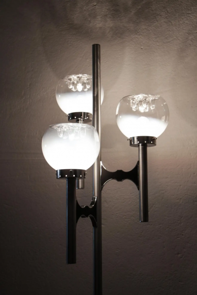 Gaetano Sciolari Italian Space Age Three Lights Floor Lamp by Gaetano Sciolari 1970s