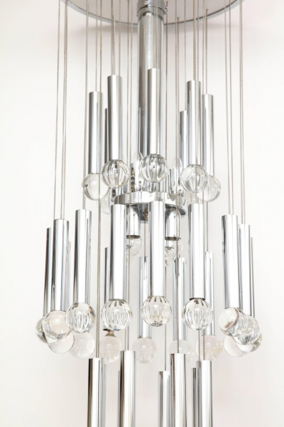 Gaetano Sciolari Large 1970s Italian Scolari Chandelier 
