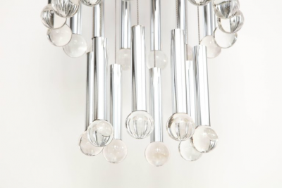 Gaetano Sciolari Large 1970s Italian Scolari Chandelier 