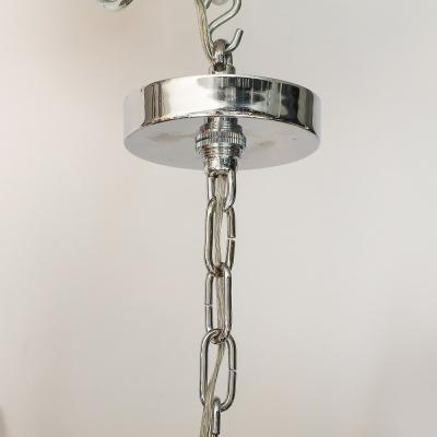 Gaetano Sciolari Mid Century Modernist Eight Arm Chrome Brass Chandelier by Gaetano Sciolari