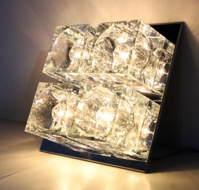 Gaetano Sciolari Murano Block Glass Sconce or Ceiling Light by Gaetano Sciolari for Lightolier