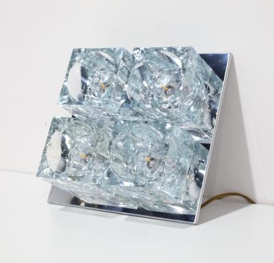 Gaetano Sciolari Murano Block Glass Sconce or Ceiling Light by Gaetano Sciolari for Lightolier