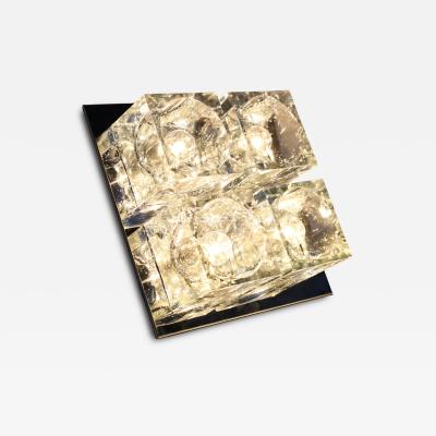 Gaetano Sciolari Murano Block Glass Sconce or Ceiling Light by Gaetano Sciolari for Lightolier