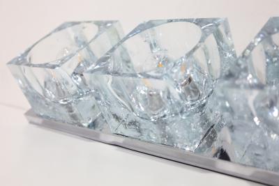 Gaetano Sciolari Murano Block Glass Sconce or Ceiling Light by Gaetano Sciolari for Lightolier