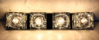 Gaetano Sciolari Murano Block Glass Sconce or Ceiling Light by Gaetano Sciolari for Lightolier