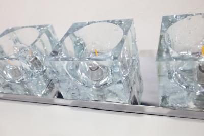 Gaetano Sciolari Murano Block Glass Sconce or Ceiling Light by Gaetano Sciolari for Lightolier