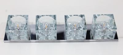 Gaetano Sciolari Murano Block Glass Sconce or Ceiling Light by Gaetano Sciolari for Lightolier
