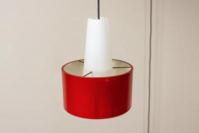 Gaetano Sciolari Red Wall Lamp Model 2601 by Gaetano Sciolari for Stilnovo Italy 1950s