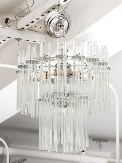 Gaetano Sciolari Sciolari Modern Glass Rod Chandelier