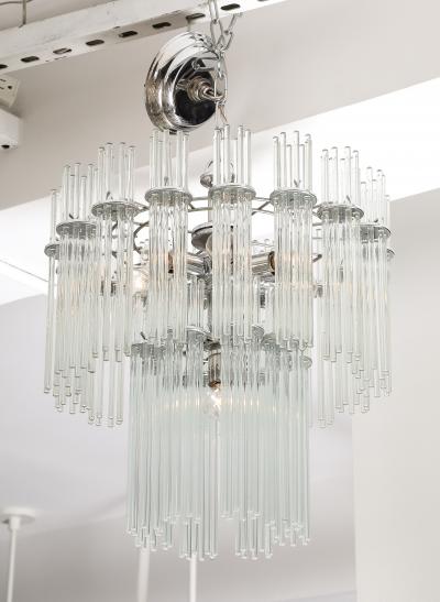 Gaetano Sciolari Sciolari Modern Glass Rod Chandelier