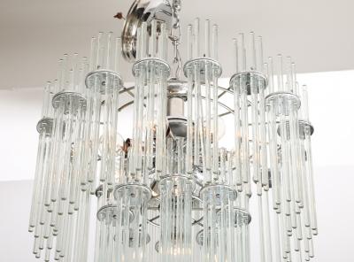 Gaetano Sciolari Sciolari Modern Glass Rod Chandelier