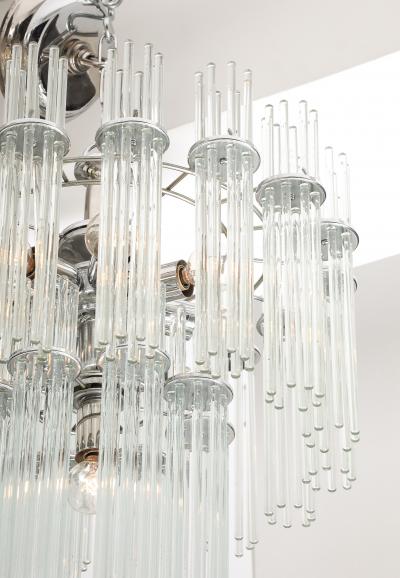 Gaetano Sciolari Sciolari Modern Glass Rod Chandelier