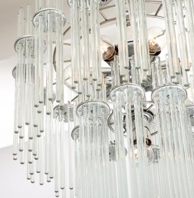Gaetano Sciolari Sciolari Modern Glass Rod Chandelier
