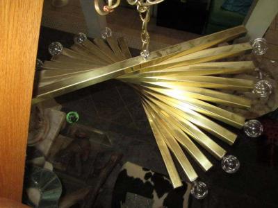 Gaetano Sciolari Sculptural Gaetano Sciolari Spiral Brass Mid Century Modern Chandelier