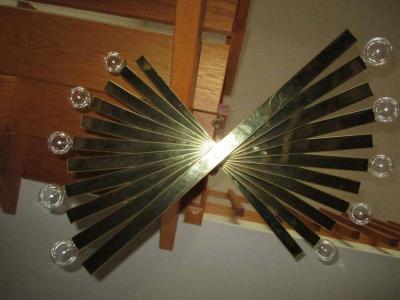 Gaetano Sciolari Sculptural Gaetano Sciolari Spiral Brass Mid Century Modern Chandelier