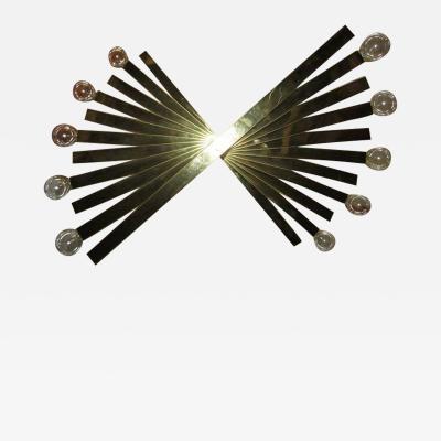 Gaetano Sciolari Sculptural Gaetano Sciolari Spiral Brass Mid Century Modern Chandelier