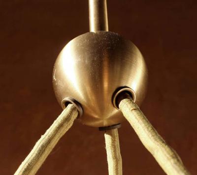 Gaetano Sciolari Set of 4 Church Chandelier Heavy Brass Germany 1960s