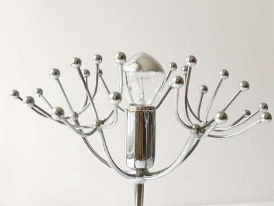 Gaetano Sciolari Two Gaetano Sciolari Chrome Sputnik Side or Table Lamps Midcentury Italy 1960s