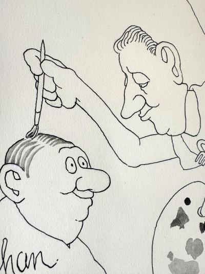 Gahan Wilson Barber Paints Mans Bald Head The Usual Sir Yes Please 
