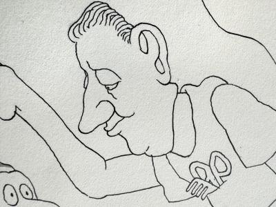 Gahan Wilson Barber Paints Mans Bald Head The Usual Sir Yes Please 