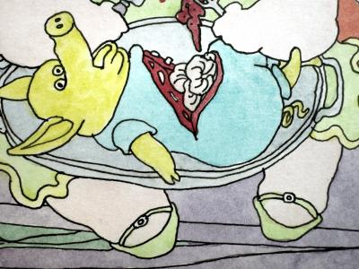 Gahan Wilson Grotesque Monsters Demons Eating Human Flesh