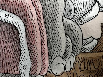 Gahan Wilson Macabre Bar Scene Drunks School of Charles Addams Playboy Cartoon