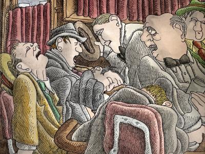 Gahan Wilson Macabre Bar Scene Drunks School of Charles Addams Playboy Cartoon