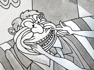 Gahan Wilson Man with Big Smile New Yorker Cartoon