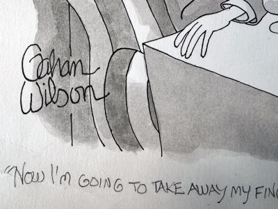 Gahan Wilson Man with Big Smile New Yorker Cartoon