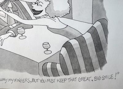 Gahan Wilson Man with Big Smile New Yorker Cartoon