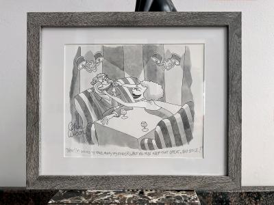 Gahan Wilson Man with Big Smile New Yorker Cartoon